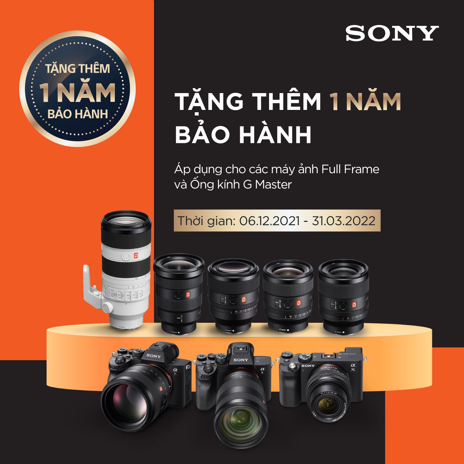 Sony tặng gói bảo hành lên đến 3 năm khi mua từ ngày 06/12/2021 đến ngày 31/03/2022.