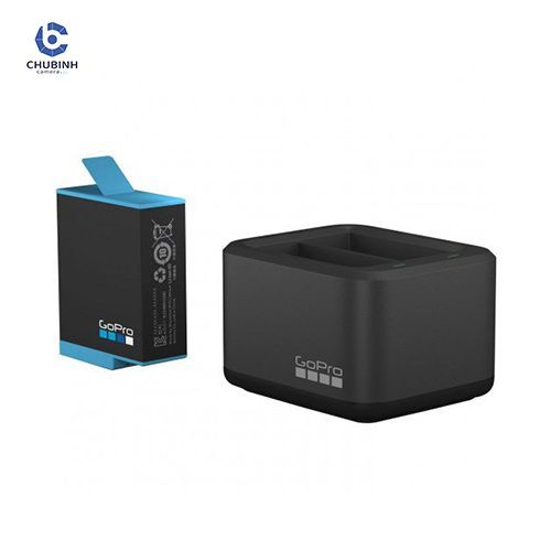 Bộ sạc đôi Dual Battery Charger + Battery cho GoPro Hero9 | Chính hãng