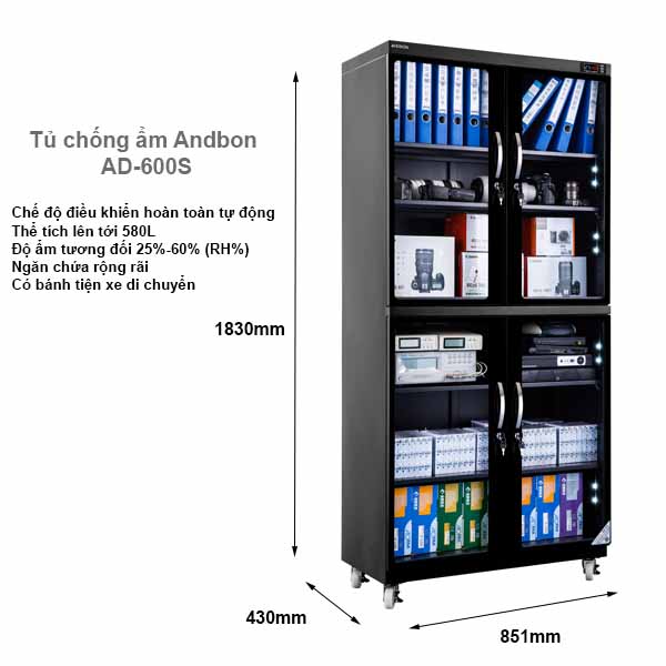 Tủ chống ẩm Andbon AD-600S