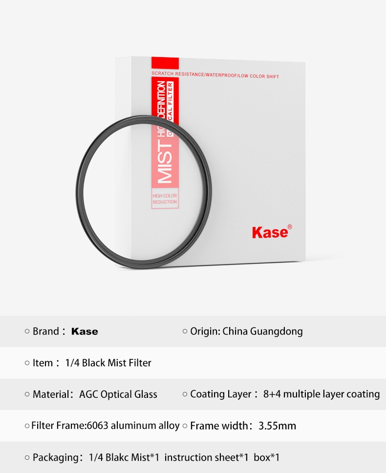 Filter Kase AGC Black Mist 1/4