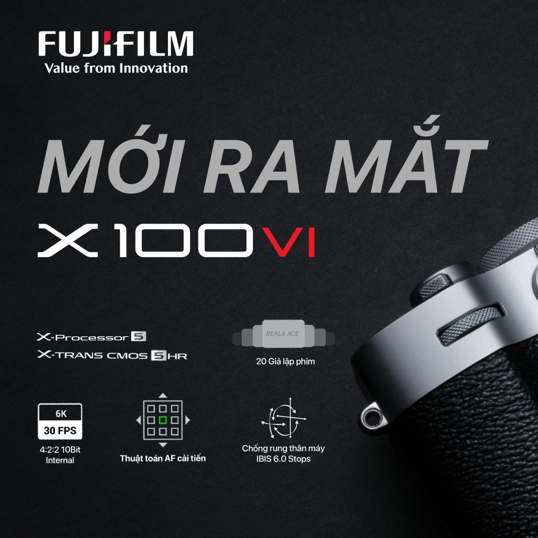 Máy ảnh Fujifilm X100VI - Nhập Khẩu