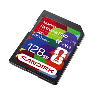 Thẻ nhớ SANDISK SD UHS-II Card: FWC 2026 Edition UHS-II 128GB SD 300MB/s(R) / 300MB/s( W )