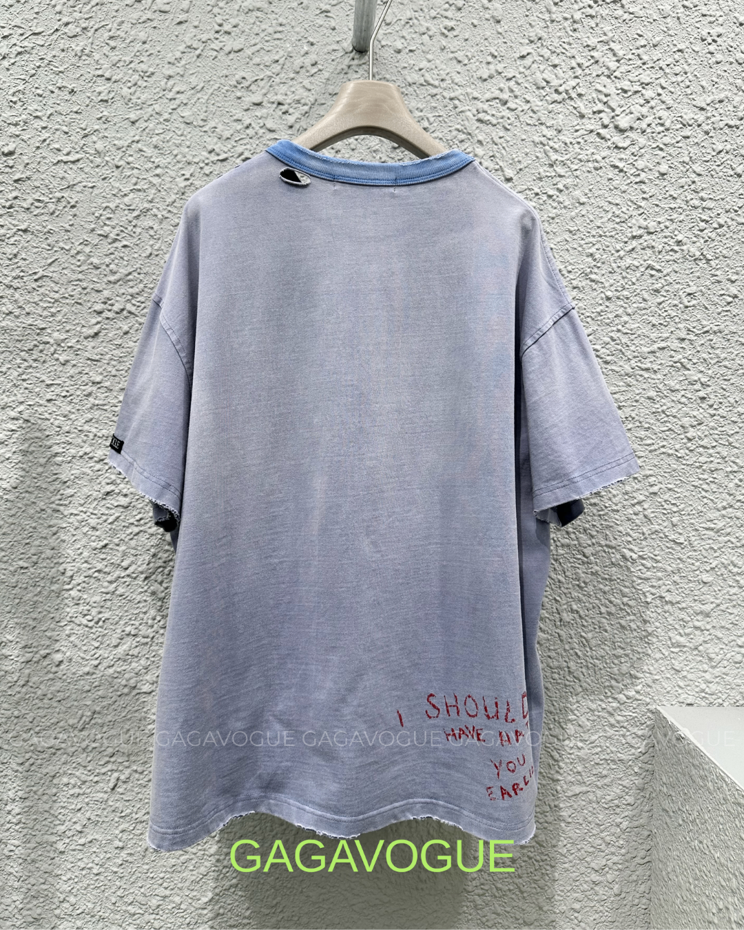 GAGAVOGUE KURT & ENEMY DISTRESSED TEE
