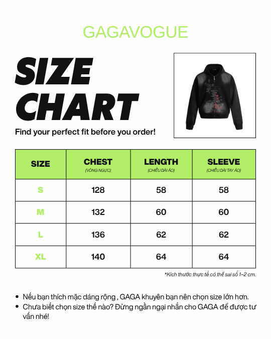 GAGAVOGUE BLEG CHAOS WASH ZIP HOODIE