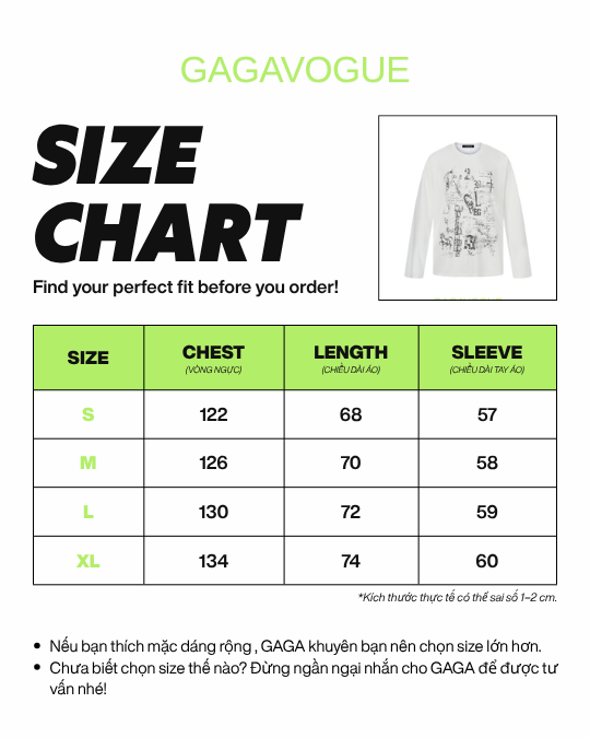 GAGAVOGUE MUSEUMS ARCHIVE GRAPHIC LONG SLEEVE TEE