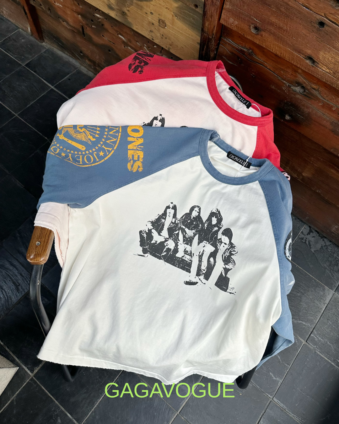 GAGAVOGUE VINTAGE RAGLAN GRAPHIC LONG SLEEVE