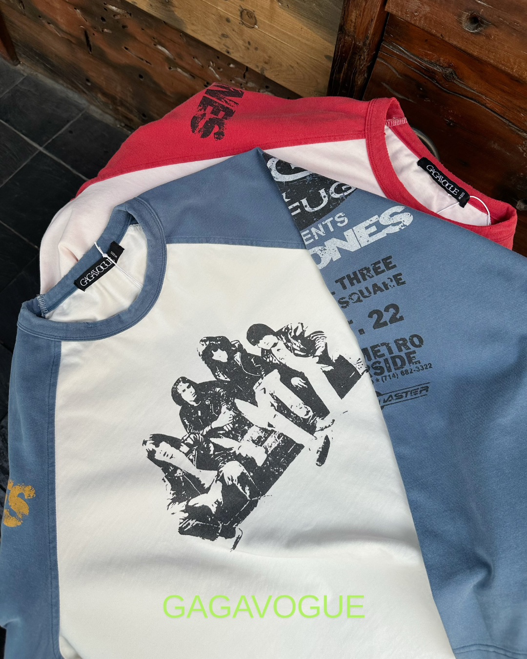 GAGAVOGUE VINTAGE RAGLAN GRAPHIC LONG SLEEVE