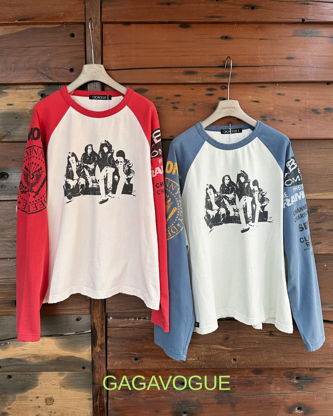 GAGAVOGUE VINTAGE RAGLAN GRAPHIC LONG SLEEVE