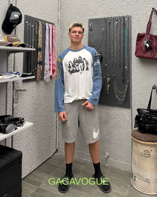 GAGAVOGUE VINTAGE RAGLAN GRAPHIC LONG SLEEVE
