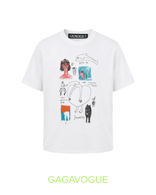 GAGAVOGUE DOODLE DIARY GRAPHIC TEE