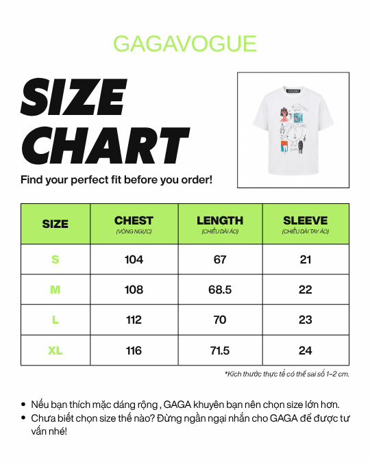 GAGAVOGUE DOODLE DIARY GRAPHIC TEE