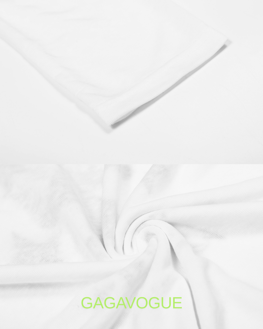 GAGAVOGUE FADED BLOG ASYMMETRIC HENLEY LONG SLEEVE TEE