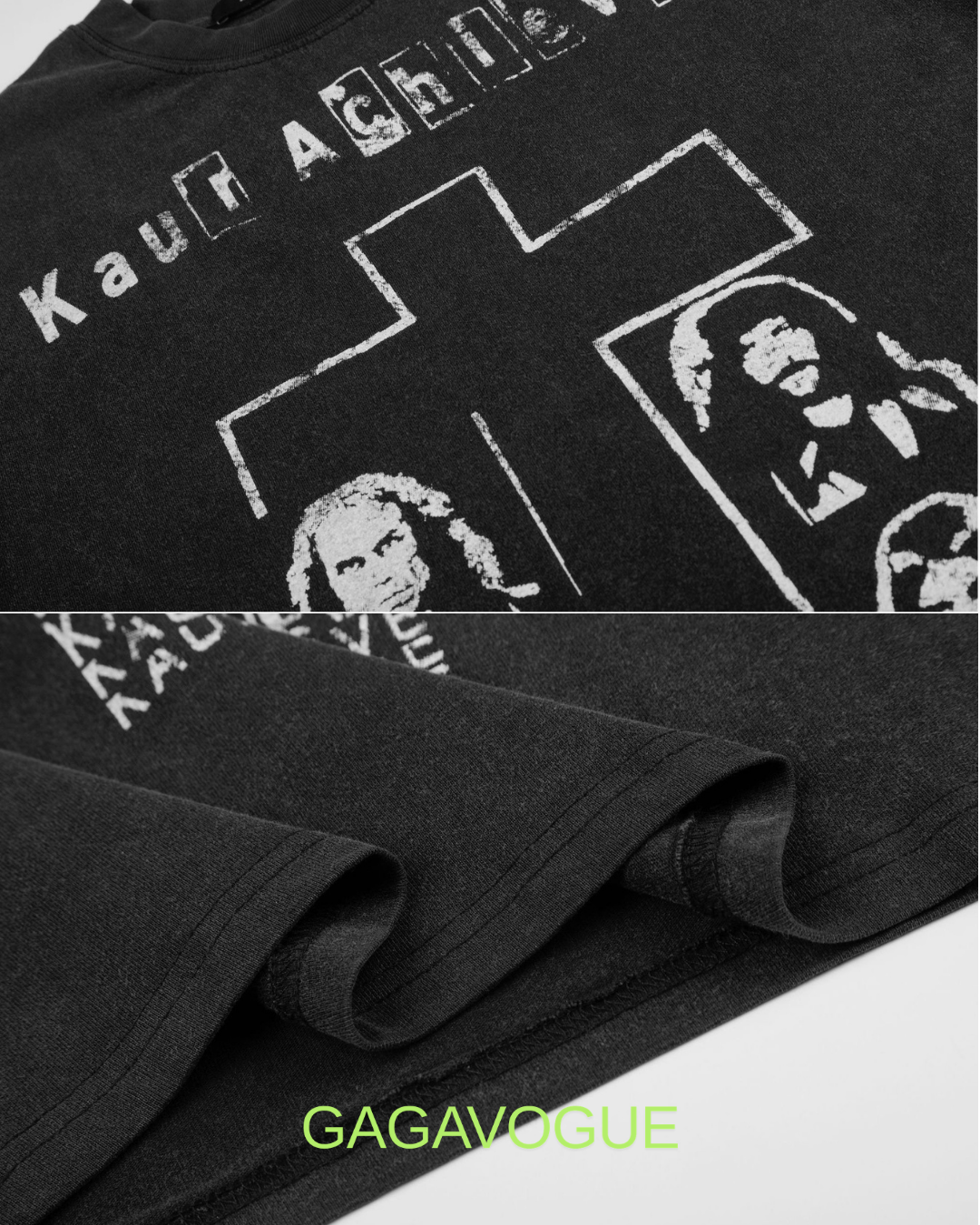 GAGAVOGUE VINTAGE CROSS GRAPHIC TEE