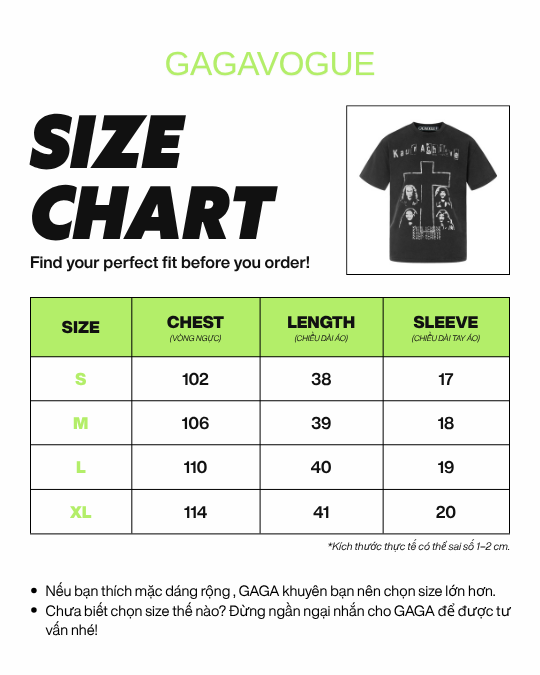 GAGAVOGUE VINTAGE CROSS GRAPHIC TEE