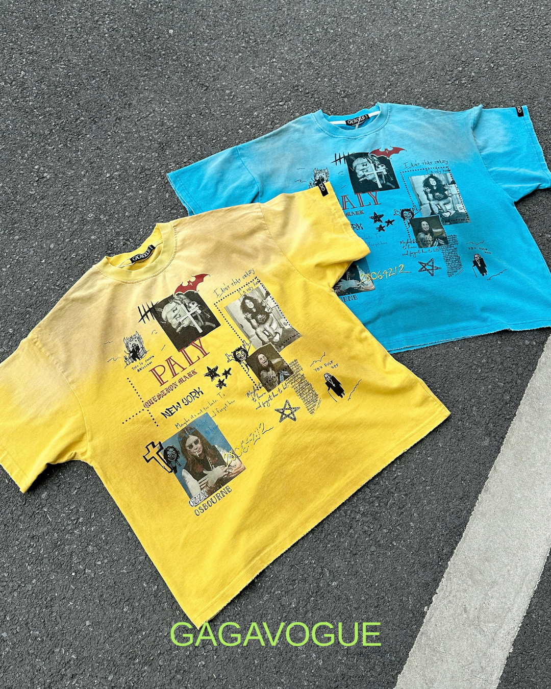 PALY MARK NEW YORK VINTAGE WASHED GRAPHIC STREETWEAR T-SHIRT