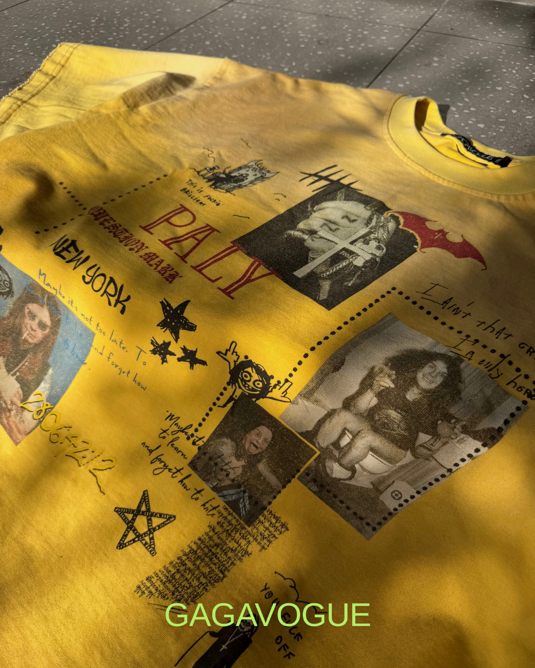 PALY MARK NEW YORK VINTAGE WASHED GRAPHIC STREETWEAR T-SHIRT