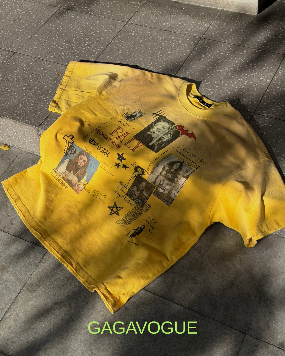PALY MARK NEW YORK VINTAGE WASHED GRAPHIC STREETWEAR T-SHIRT