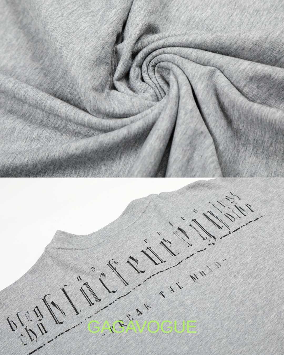 GAGAVOGUE FALLEN WINGS HENLEY LONG SLEEVE TEE