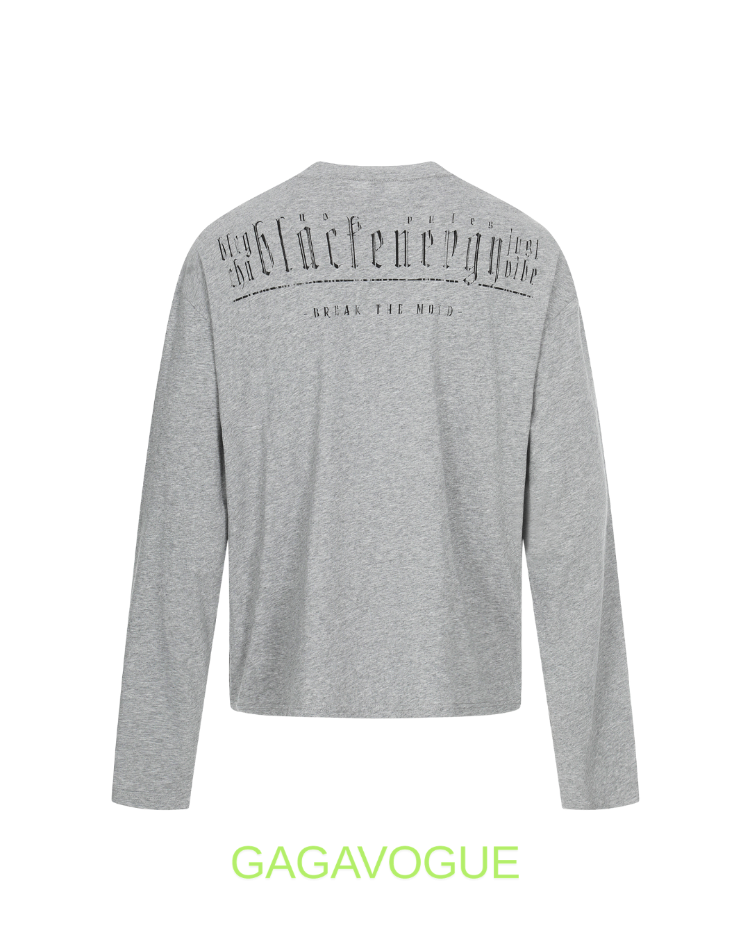 GAGAVOGUE FALLEN WINGS HENLEY LONG SLEEVE TEE