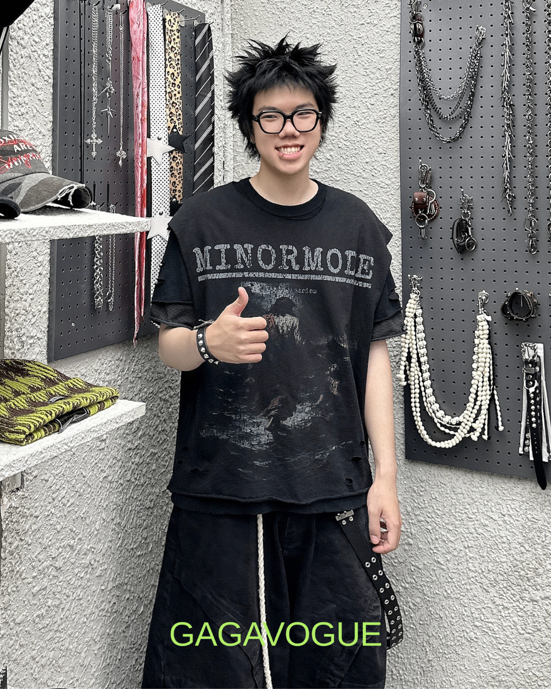 MINORMODE DARK SERIES DISTRESSED OVERSIZED T-SHIRT