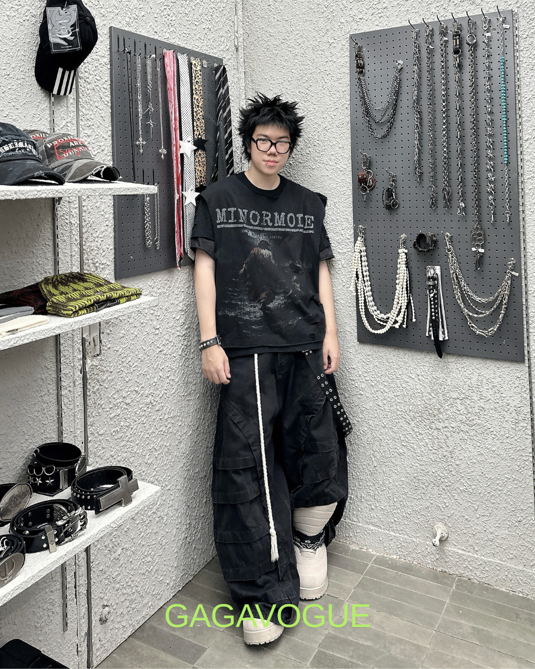 MINORMODE DARK SERIES DISTRESSED OVERSIZED T-SHIRT