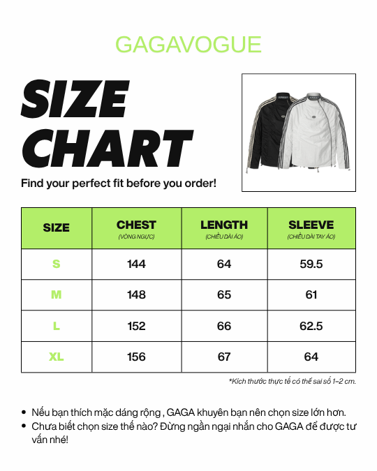 GAGAVOGUE STRIPE TRACK ZIP JACKET