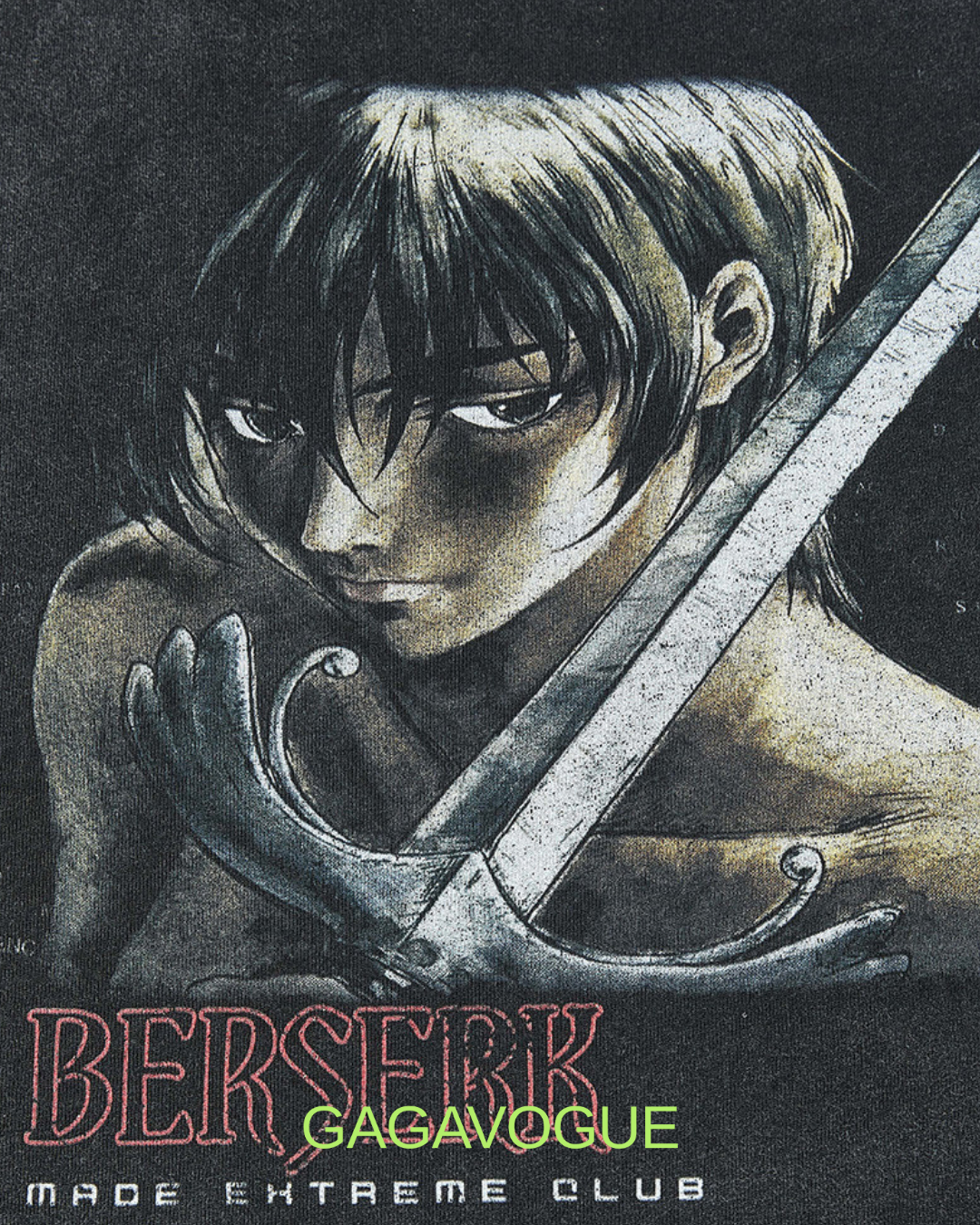 GAGAVOGUE BERSERK ANIME GRAPHIC OVERSIZED T-SHIRT