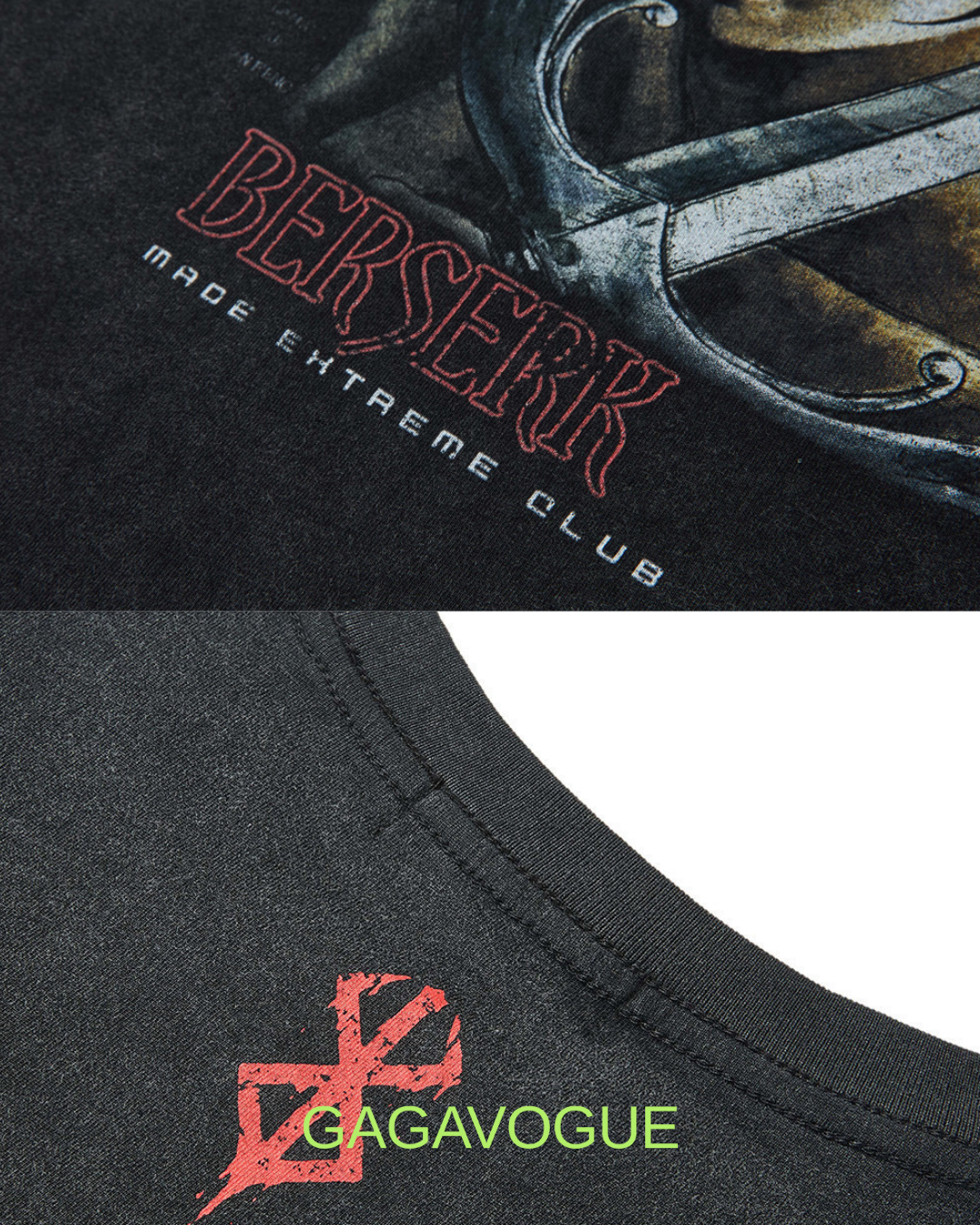 GAGAVOGUE BERSERK ANIME GRAPHIC OVERSIZED T-SHIRT