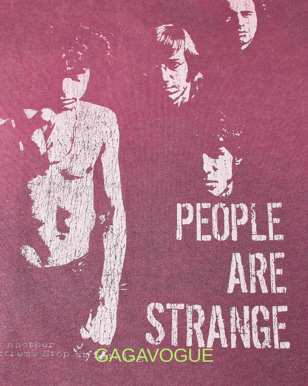 GAGAVOGUE PEOPLE ARE STRANGE VINTAGE GRAPHIC OVERSIZED T-SHIRT