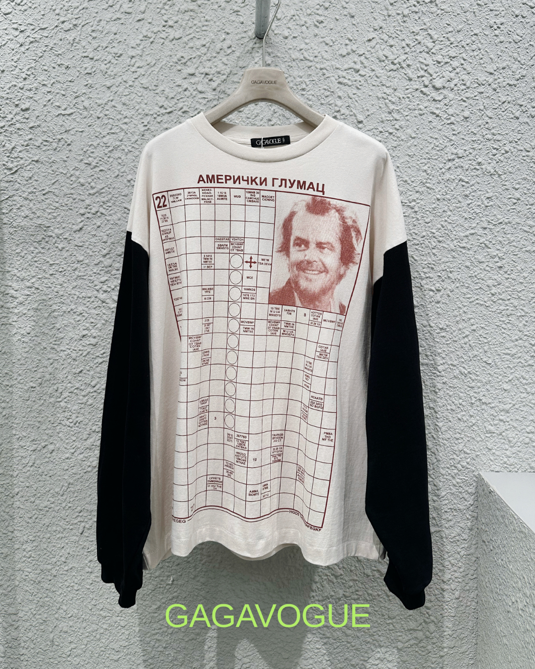 AMERICAN ACTOR LAYERED GRAPHIC LONG SLEEVE T-SHIRT