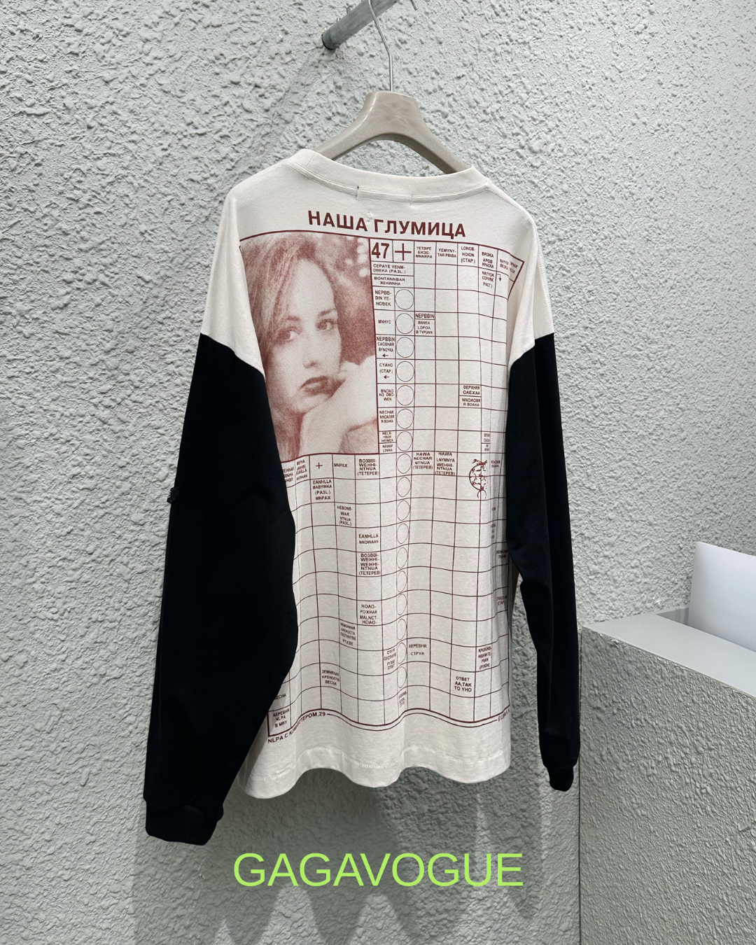 AMERICAN ACTOR LAYERED GRAPHIC LONG SLEEVE T-SHIRT