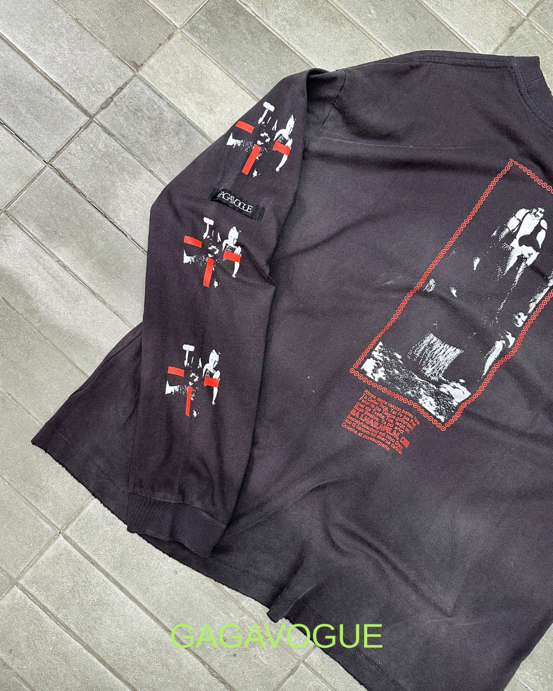 GAGAVOGUE REALITY OF GOD GRAPHIC LONG SLEEVE TEE