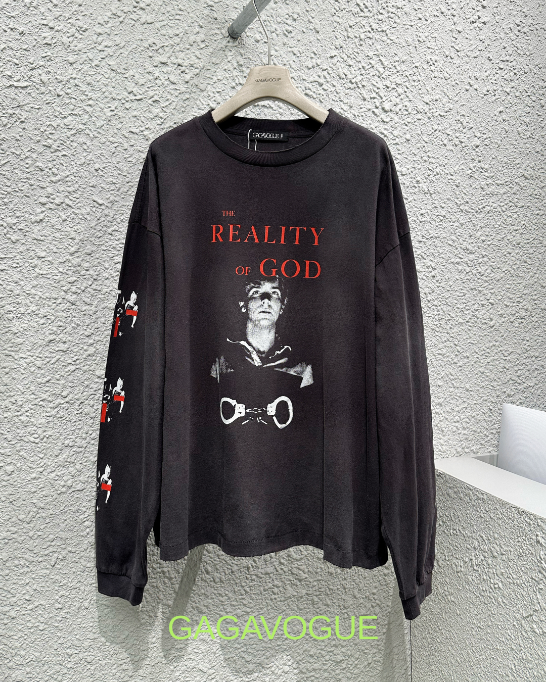 GAGAVOGUE REALITY OF GOD GRAPHIC LONG SLEEVE TEE