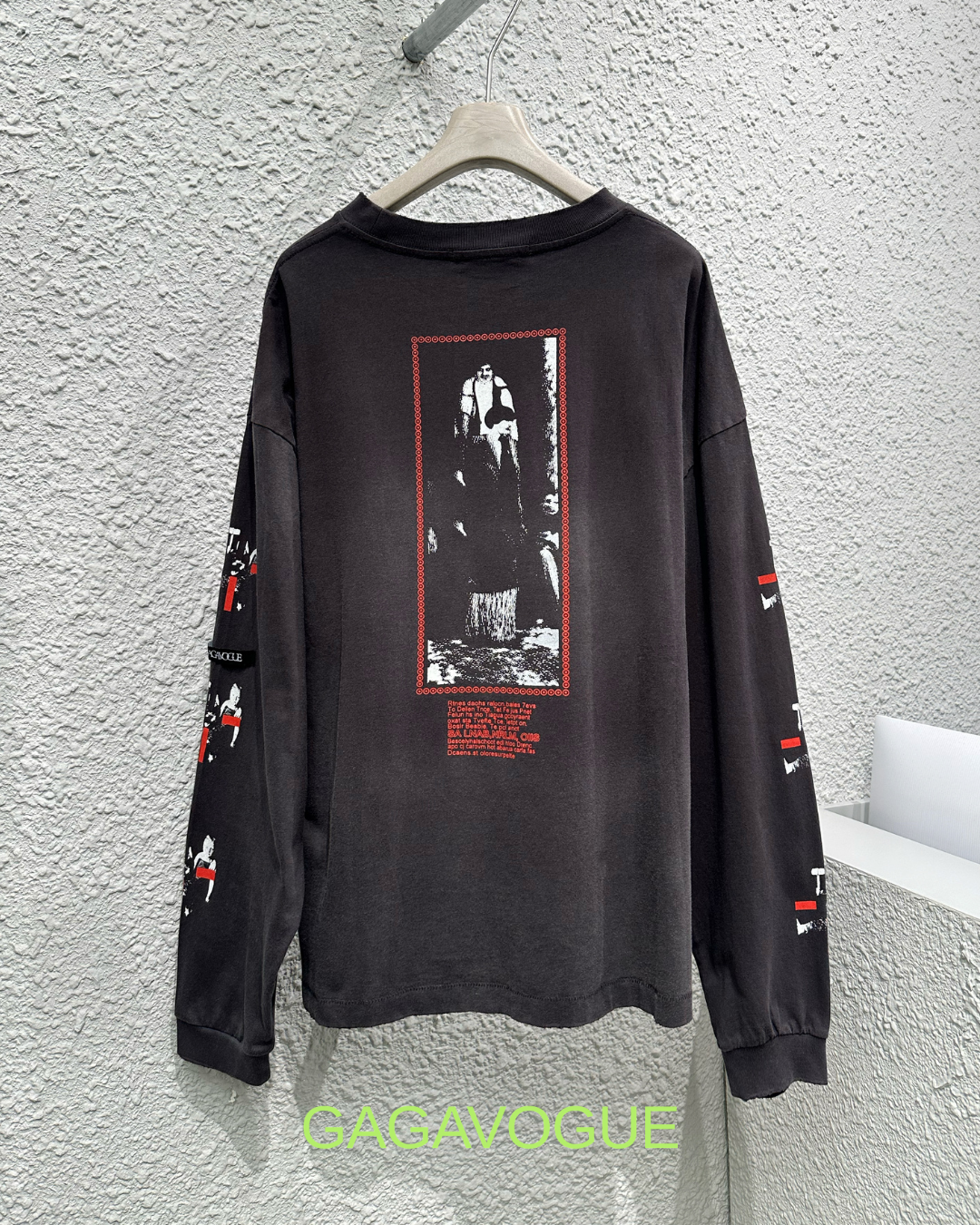 GAGAVOGUE REALITY OF GOD GRAPHIC LONG SLEEVE TEE