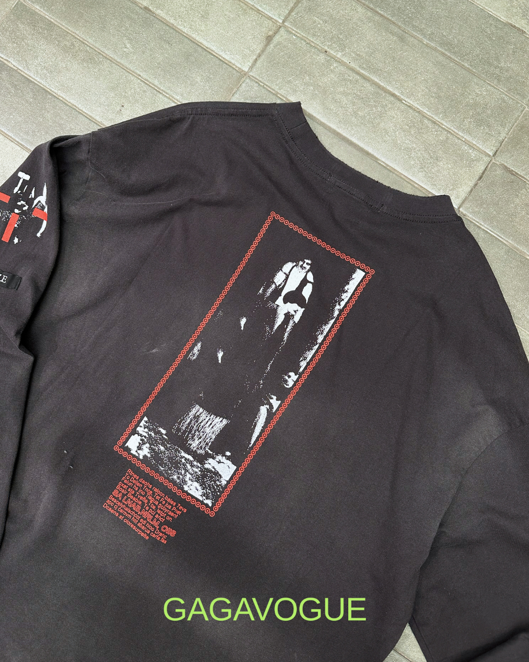 GAGAVOGUE REALITY OF GOD GRAPHIC LONG SLEEVE TEE