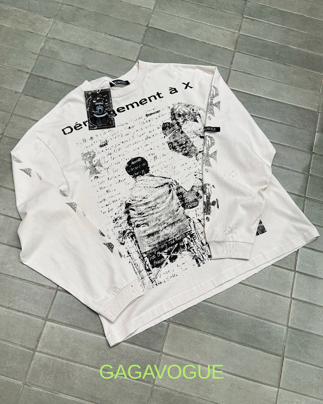 GAGAVOGUE DÉRANGEMENT À X ARCHIVE GRAPHIC SWEATSHIRT