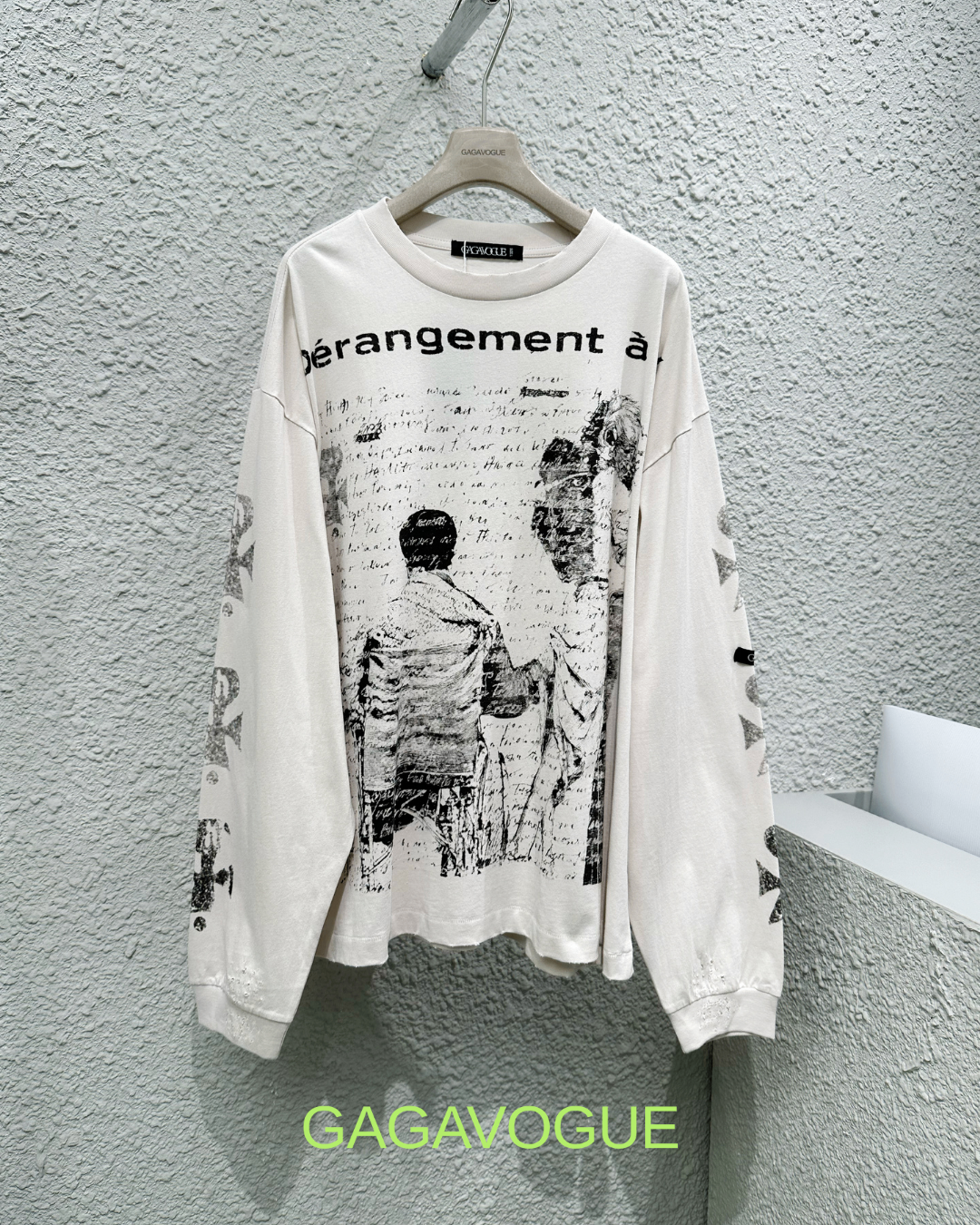 GAGAVOGUE DÉRANGEMENT À X ARCHIVE GRAPHIC SWEATSHIRT