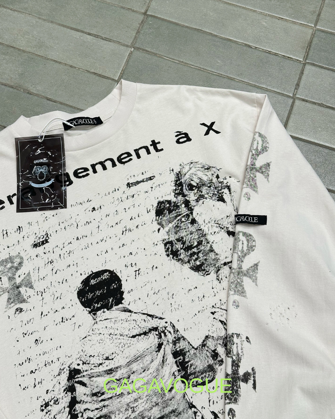 GAGAVOGUE DÉRANGEMENT À X ARCHIVE GRAPHIC SWEATSHIRT