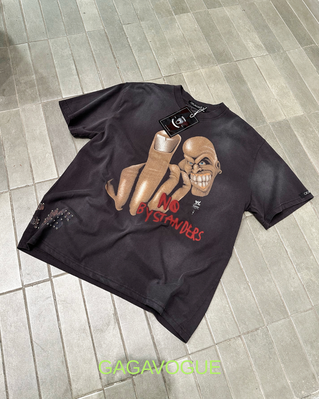 GAGAVOGUE REBEL HAND GRAPHIC OVERSIZED T-SHIRT