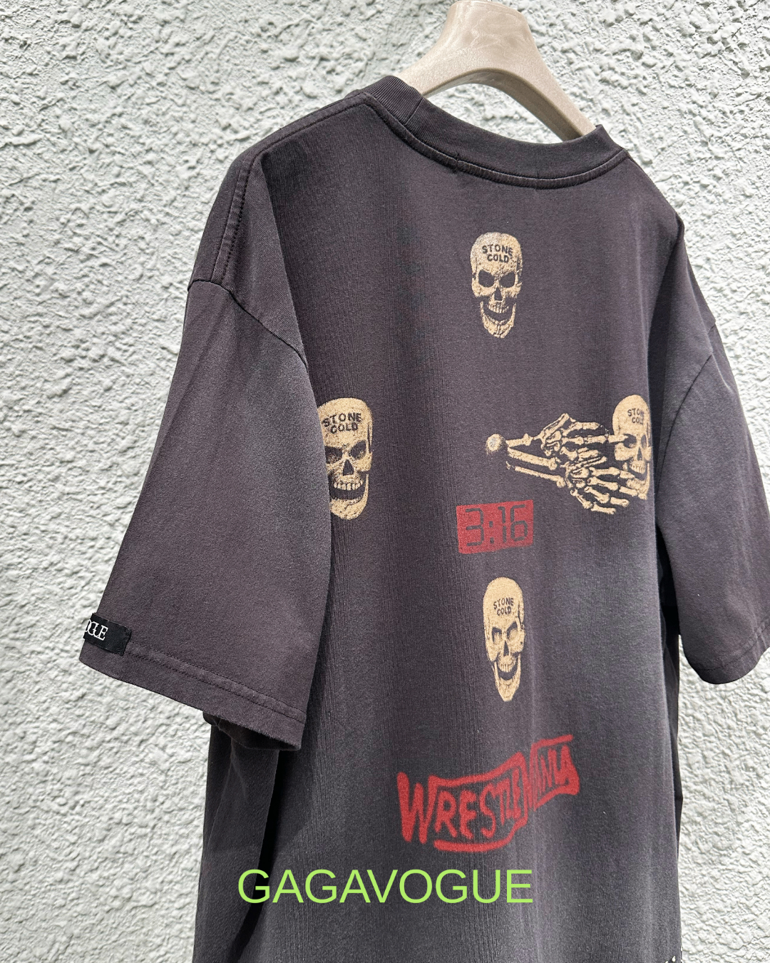 GAGAVOGUE REBEL HAND GRAPHIC OVERSIZED T-SHIRT