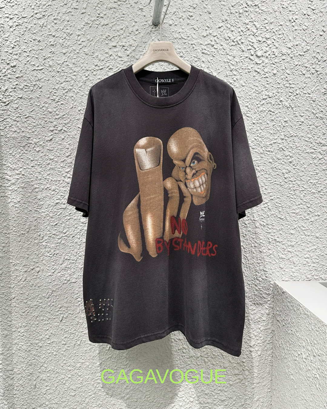 GAGAVOGUE REBEL HAND GRAPHIC OVERSIZED T-SHIRT