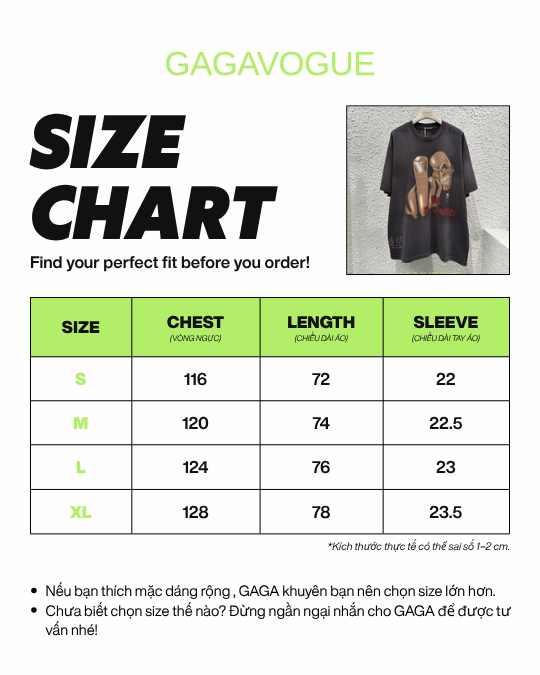 GAGAVOGUE REBEL HAND GRAPHIC OVERSIZED T-SHIRT