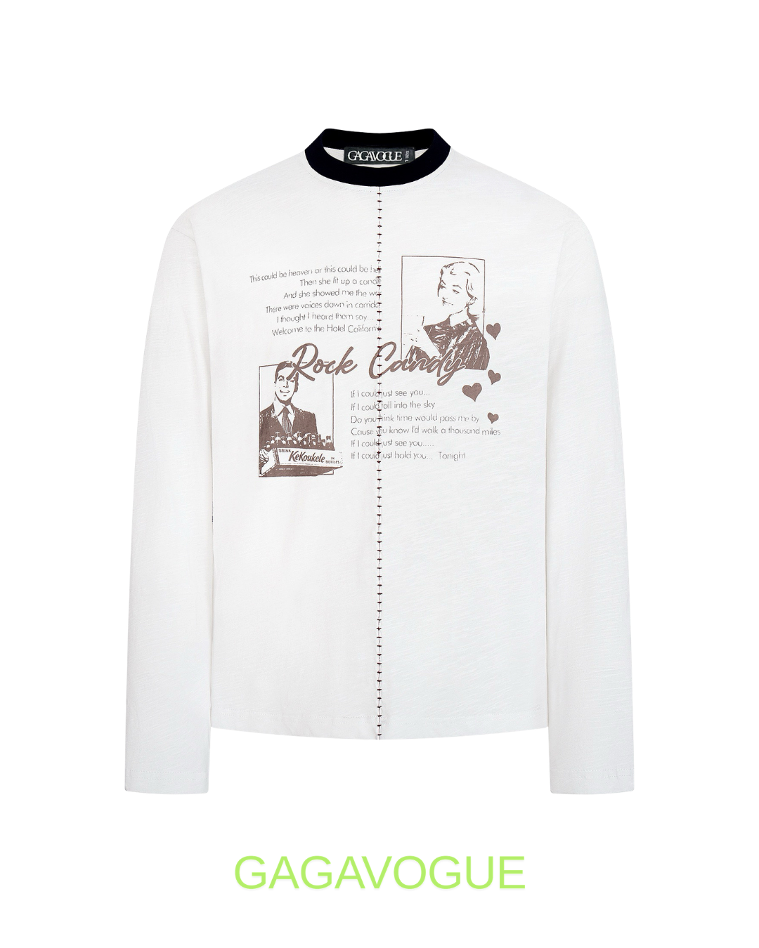 GAGAVOGUE ROCK CANDY VINTAGE GRAPHIC LONG SLEEVE T-SHIRT