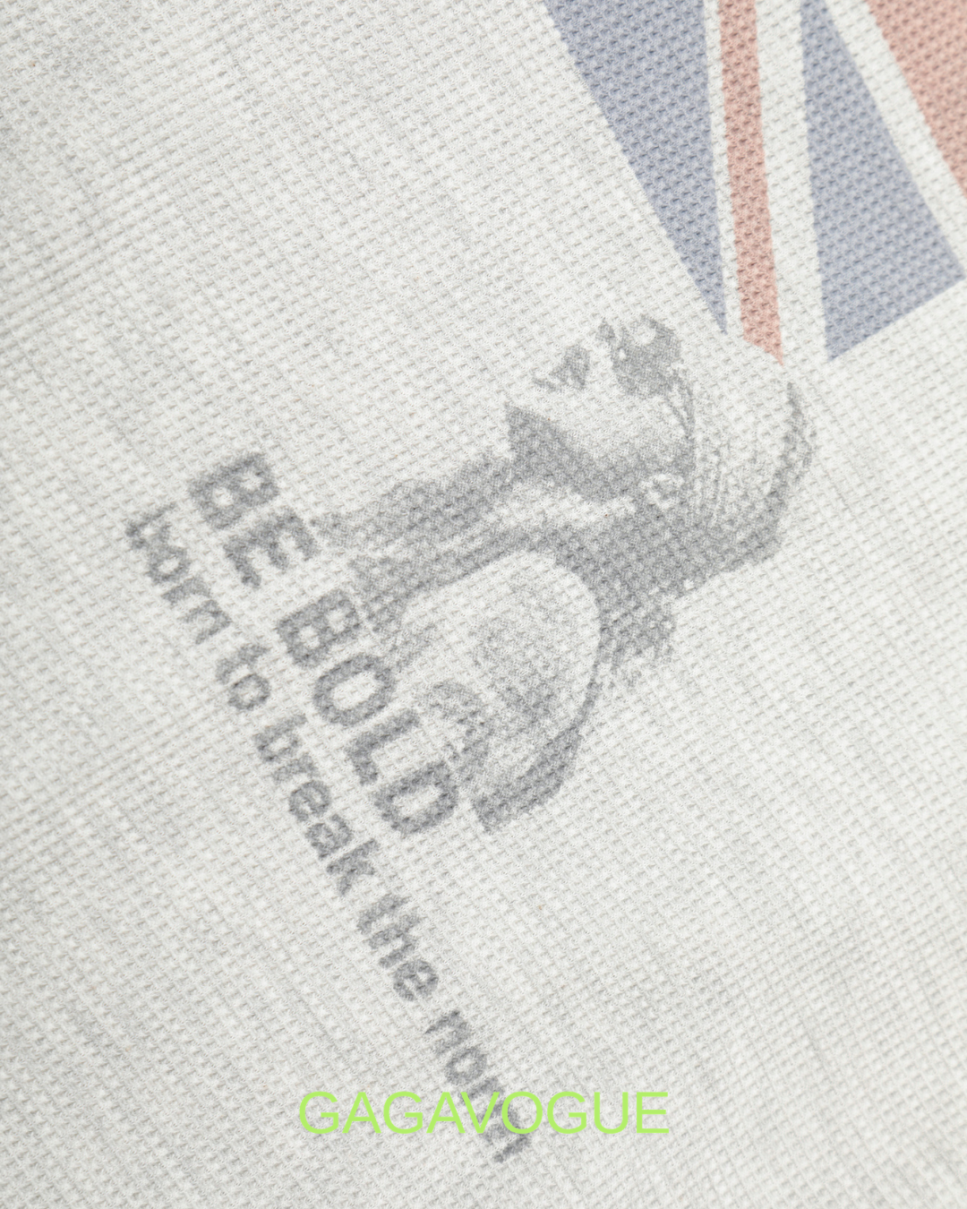 GAGAVOGUE BE BOLD UNION JACK GRAPHIC LONG SLEEVE TEE