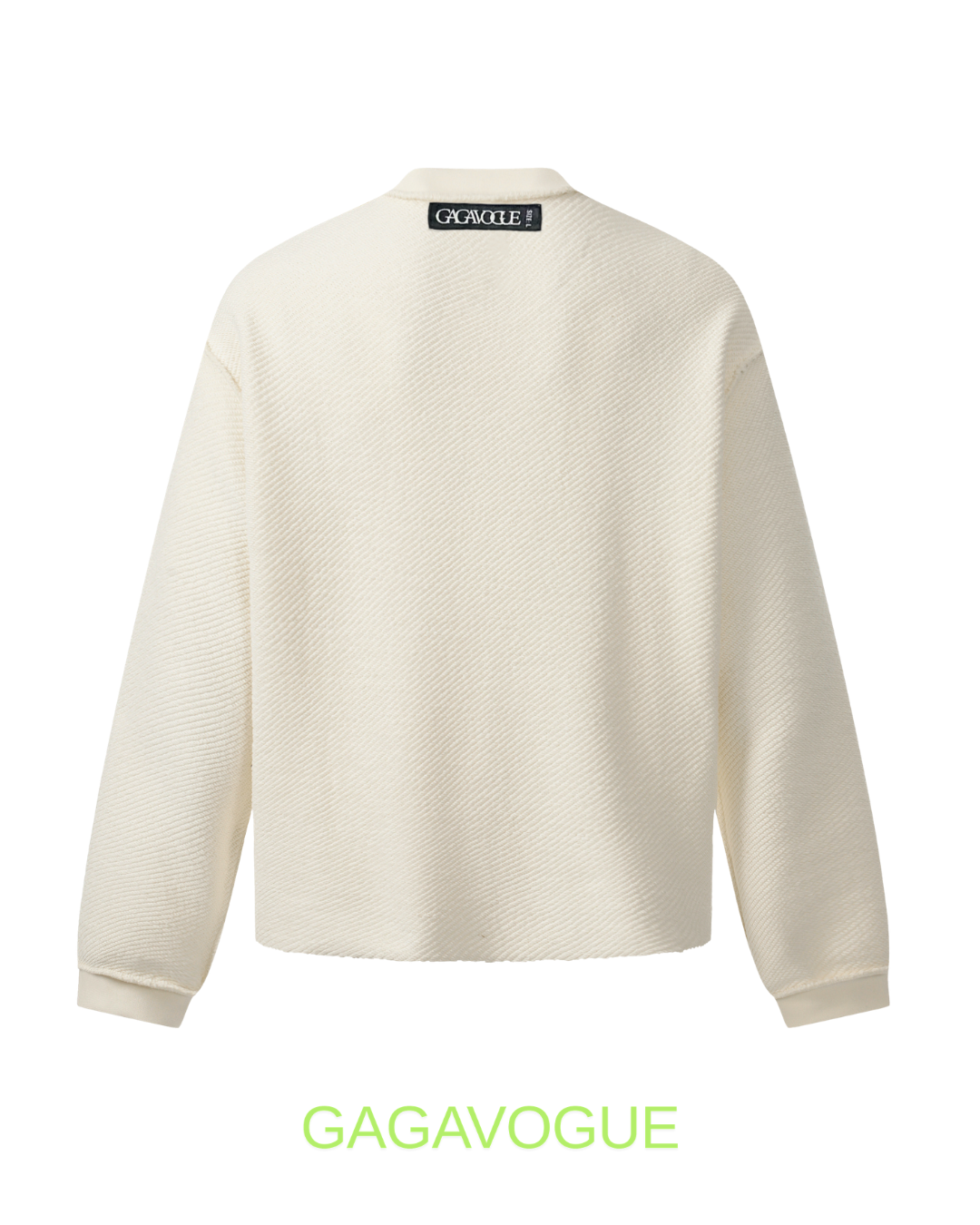 GAGAVOGUE BLEGCHN REVERSIBLE WAFFLE SWEATER