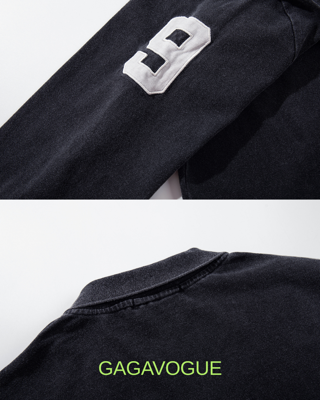GAGAVOGUE WESTERN REGION EMBROIDERED POLO LONG SLEEVE