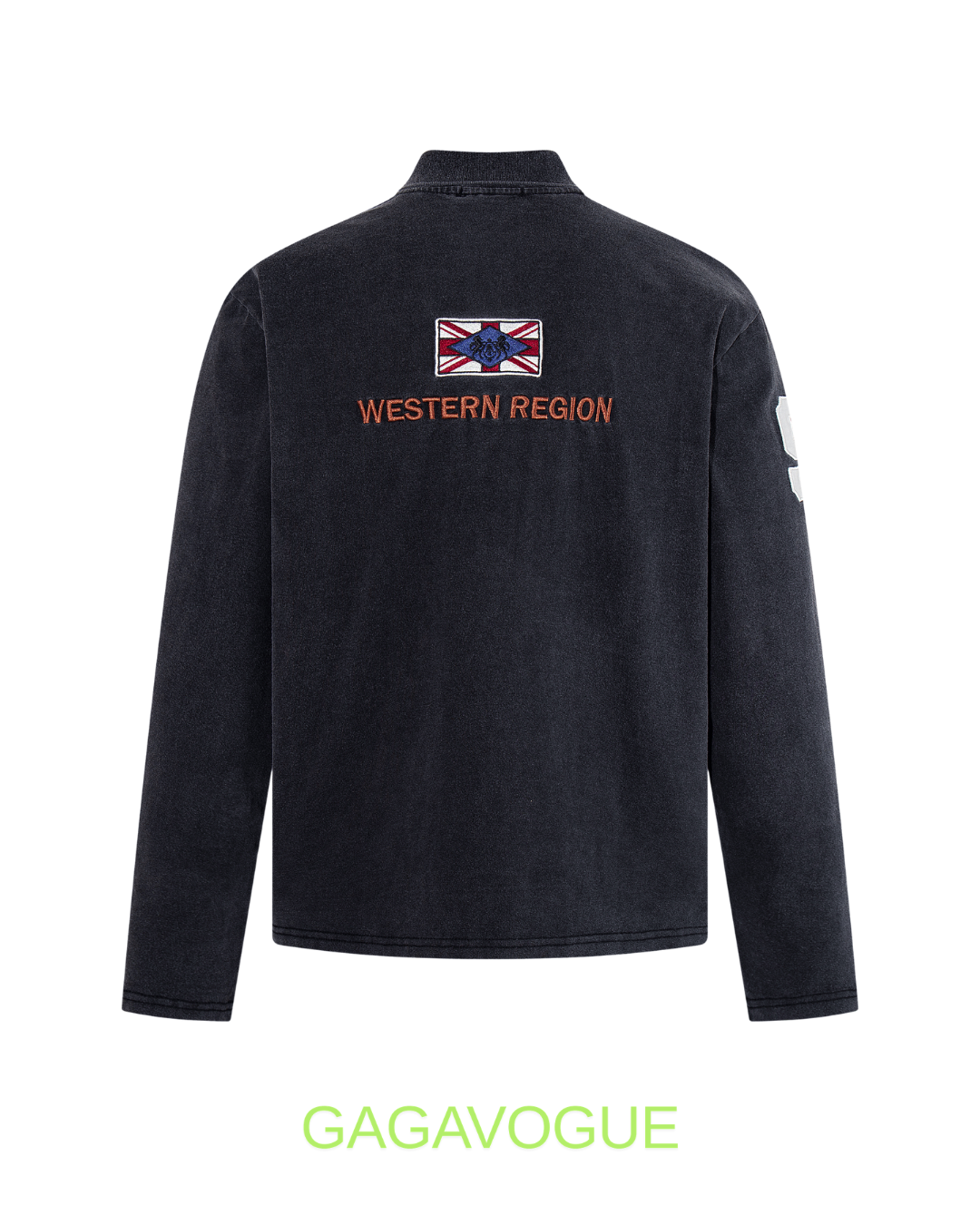 GAGAVOGUE WESTERN REGION EMBROIDERED POLO LONG SLEEVE