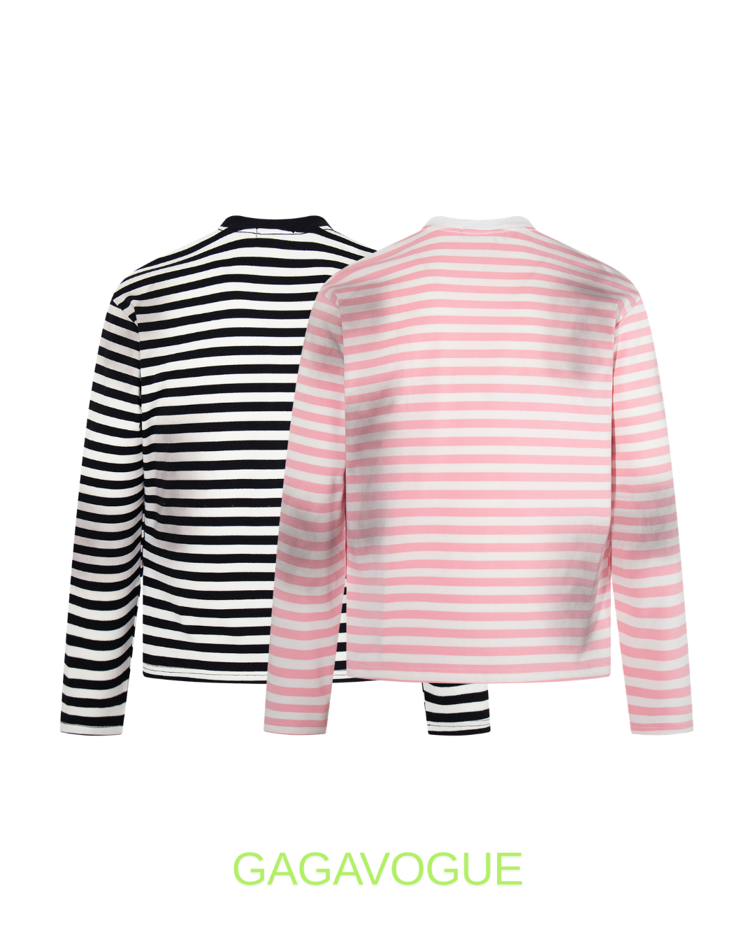 GAGAVOGUE BREAK THE CHAINS STRIPE LONG SLEEVE TEE