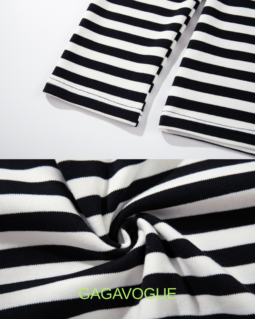 GAGAVOGUE BREAK THE CHAINS STRIPE LONG SLEEVE TEE