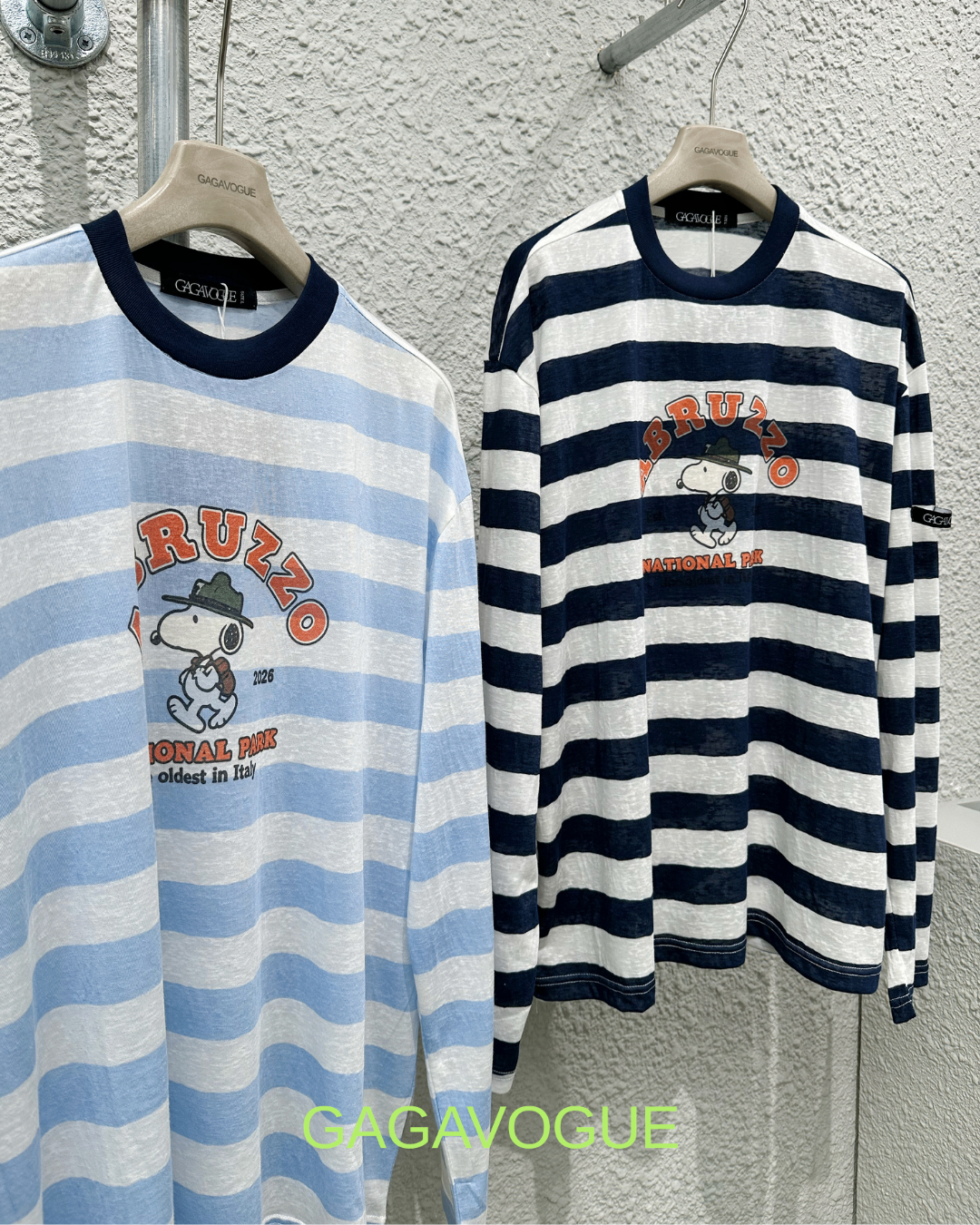 GAGAVOGUE ABRUZZO NATIONAL PARK STRIPED LONG SLEEVE T-SHIRT